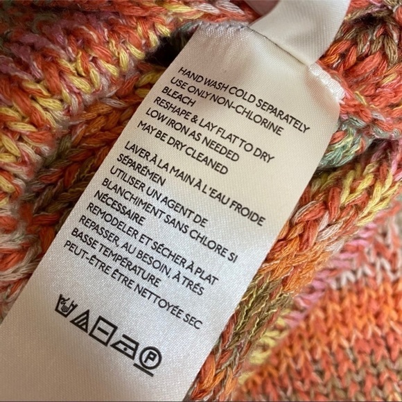 Free People Radiate Striped Pullover Fringed Confetti Combo Sweater Size XS Wmn - Picture 10 of 11